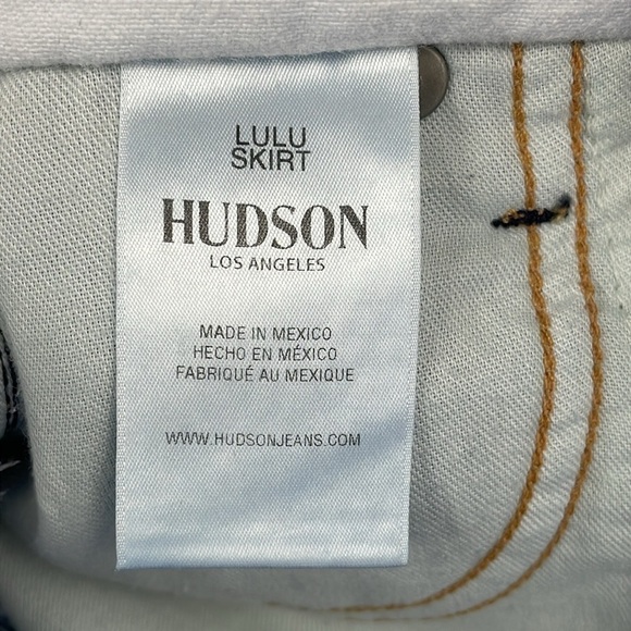 Hudson Jeans Lulu Skirt Denim Jean Mini 2 Tone Summer Beach Blue White Sz 24 - Picture 11 of 13